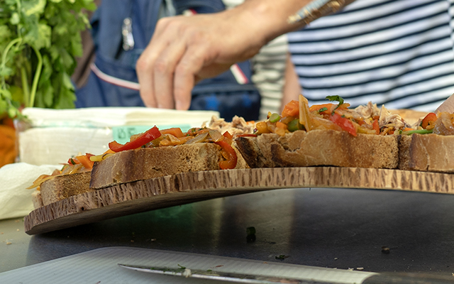 torricado de legumes e cavala